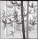 A 128, Grey Bamboo II, 70 x 70 mit Rahmen