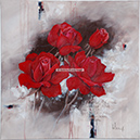 A 124, Graceful Roses, 70 x 70 mit Rahmen